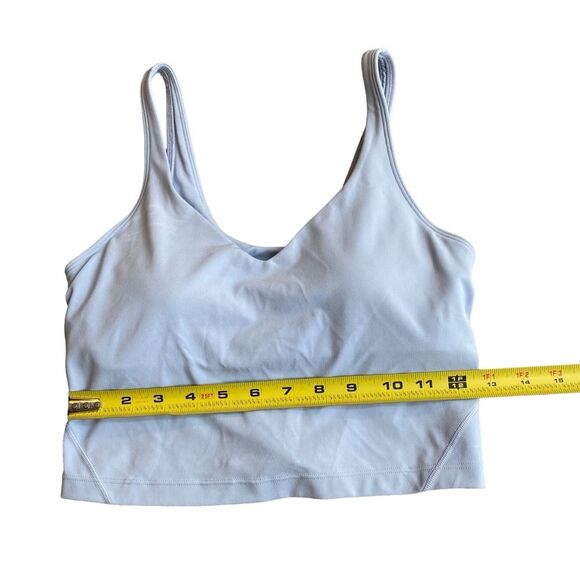 Lululemon Women’s 6 Align Crop Tank Top Light Blue Linen‎ Pastel Built In Bra - Picture 7 of 8